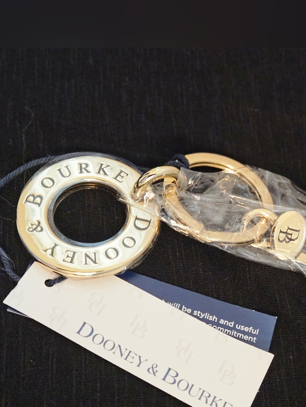 Dooney & Bourke Gold Tone Jewelry Tag NWT - Picture 5 of 7
